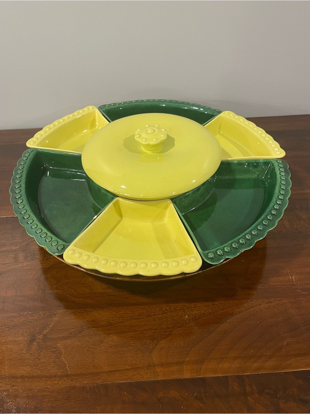 Vintage Ceramic Lazy Susan Serving Dishes